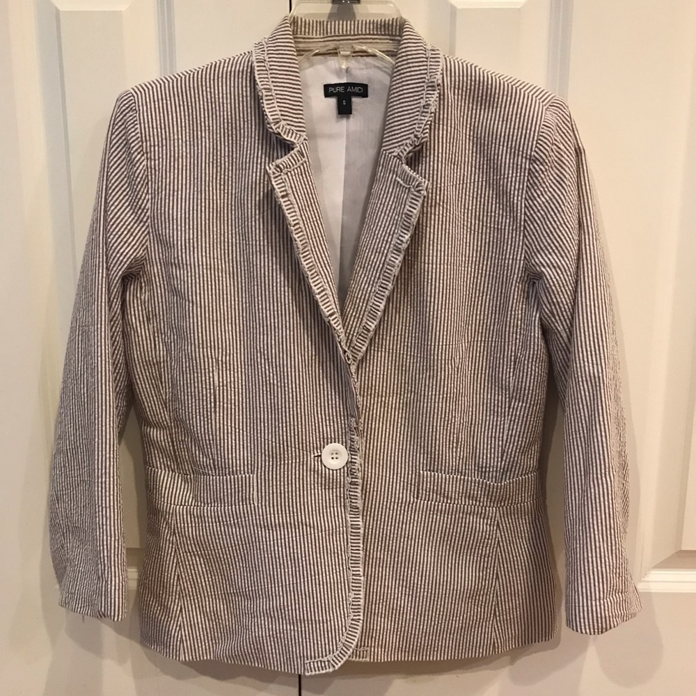 3/$12 Pure Amici tailored, fitted, blazer: Sm